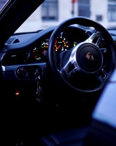 Porsche, Car inside, Wheel