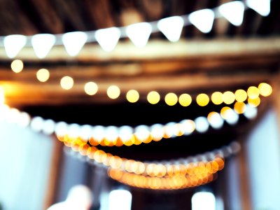 Macro view of lights in a party in Gettysburg photo