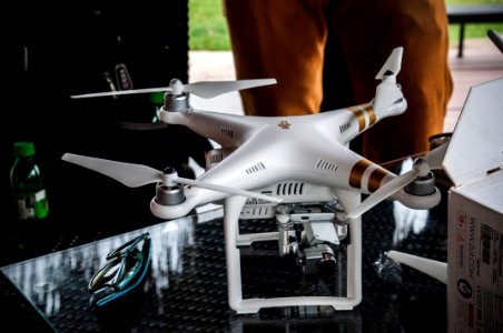 white DJI Phantom 3 Professional