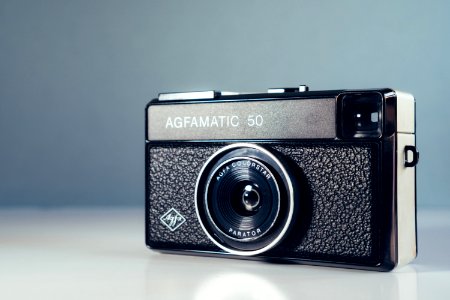 black and gray Agfamatic 50 camera photo