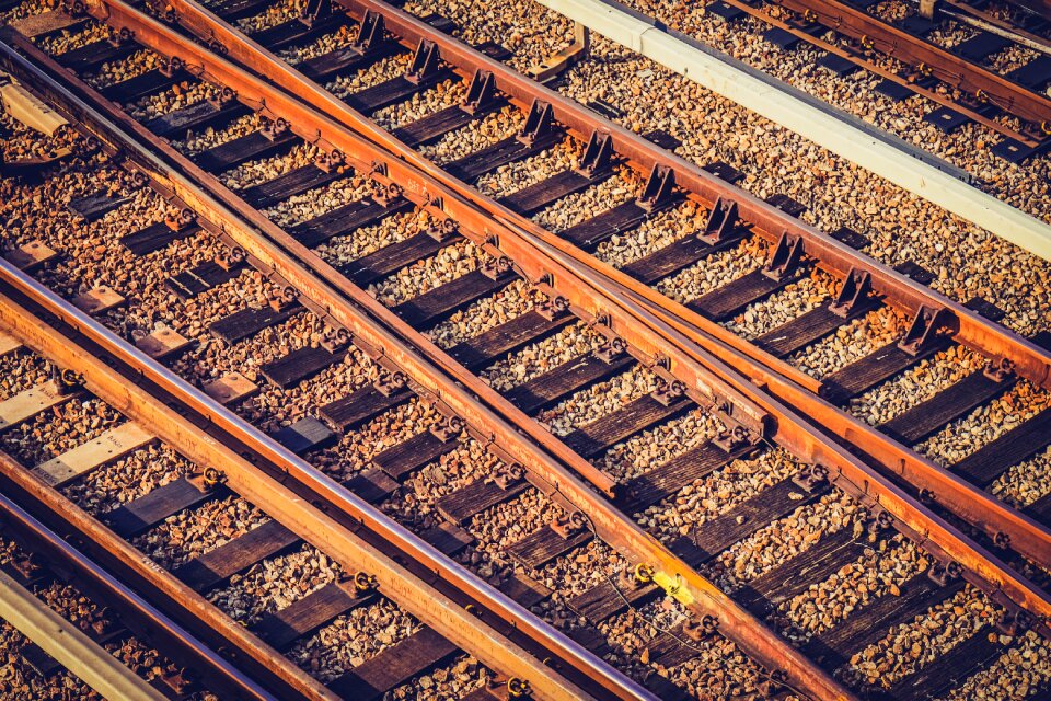 Rails railways stones