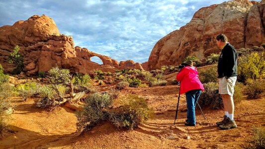 Red rock national parks natural arch photo