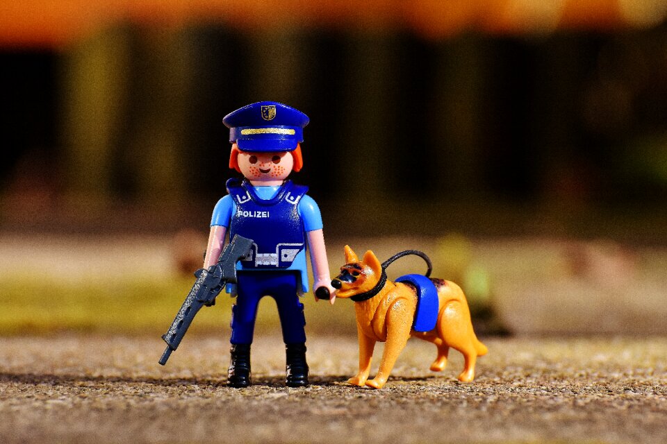Dog guide police dog playmobil
