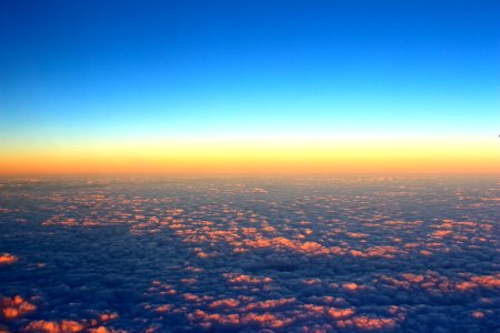 Clouds, Sunset, Air photo