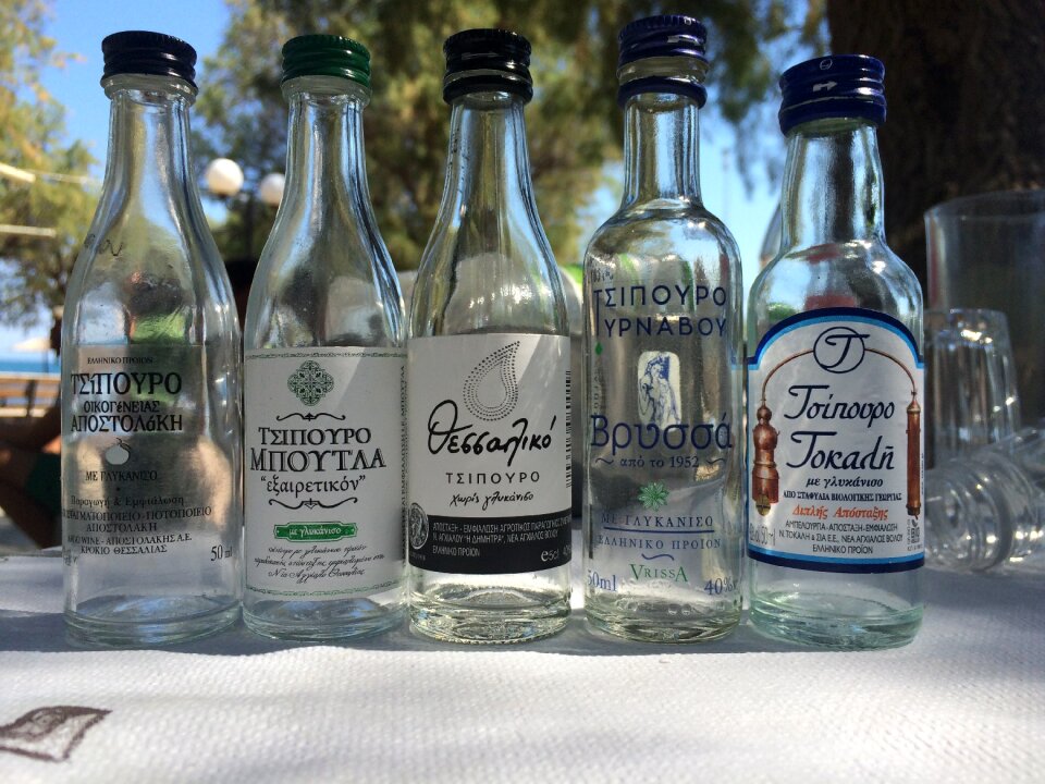 Greek ouzo beach
