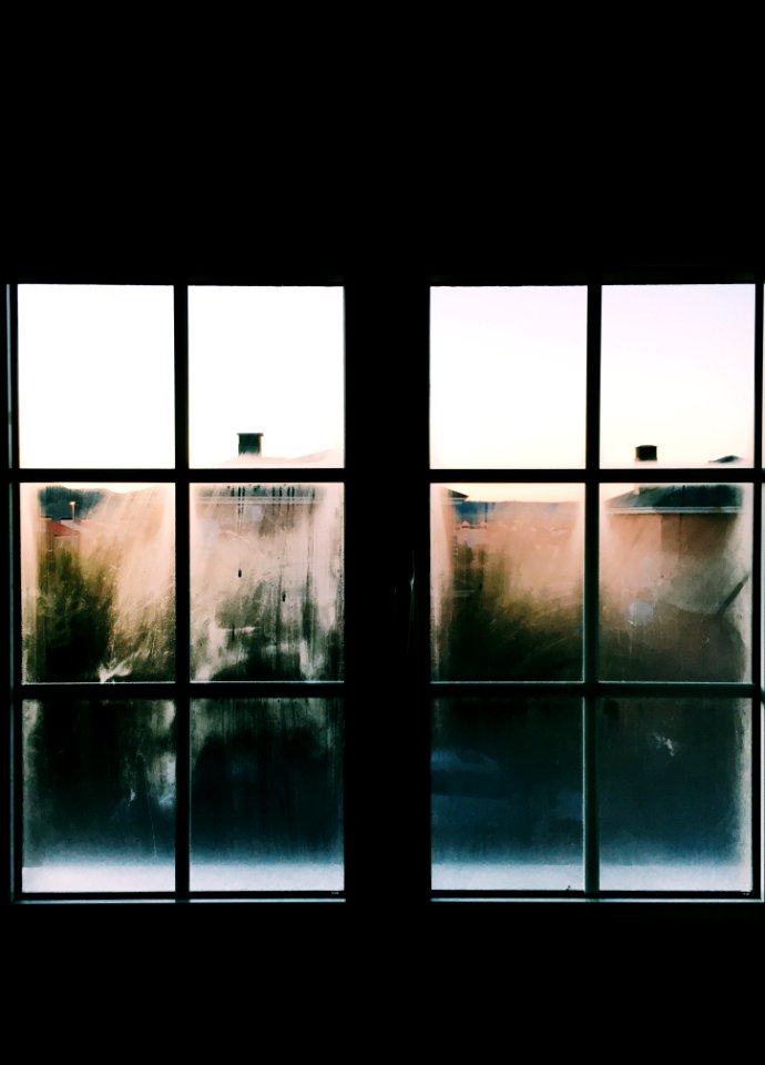 white steel window