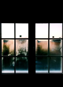 white steel window
