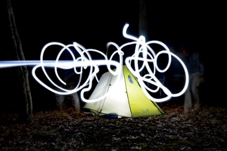 Red river gorge, United states, Light trails