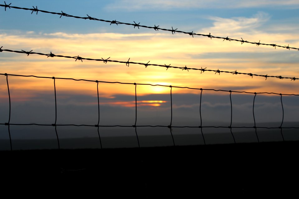 Sussex, Countryside, Barbed wire