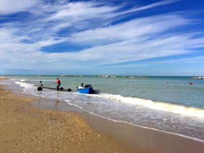 Italy, Francavilla al mare, Fisherman