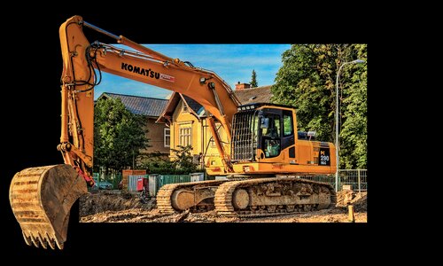 Demolition backhoe bucket construction vehicle