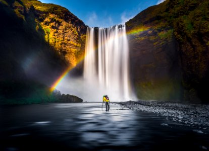 Skgafoss, Icel, In icel photo