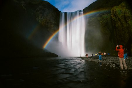 Goafoss waterfall, Icel, In icel