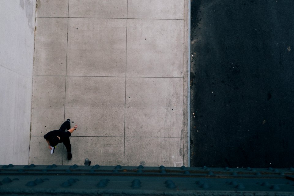 person walking on street