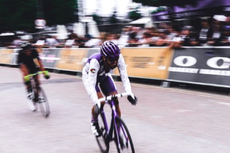 two men bike racing during daytime photo