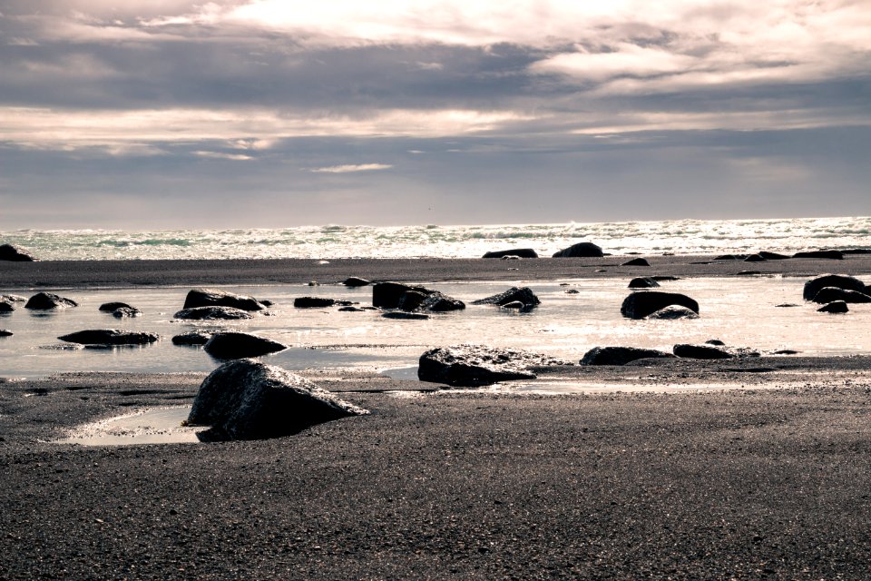 Beach, Dramaticsky, Clouds