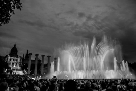 Barcelona, Spain, B w photo