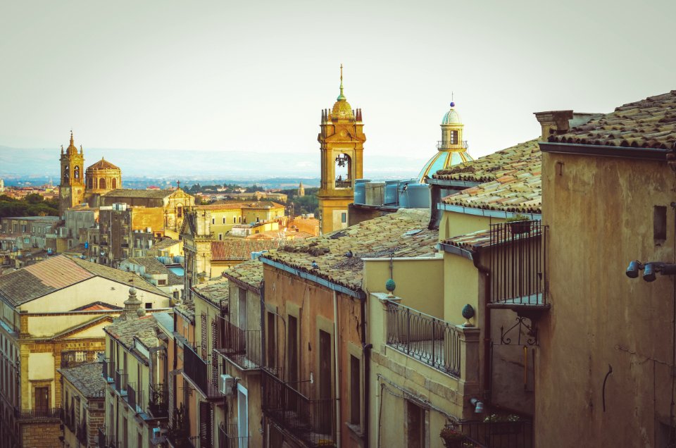 Caltagirone, Italy, Rooftops