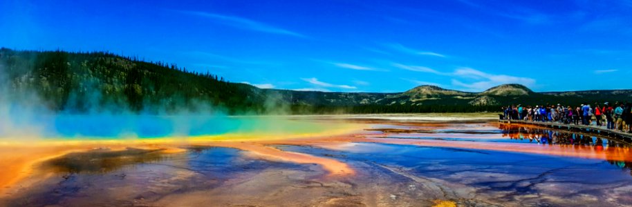 Prismatic spring, Yellowstone national park, United states photo