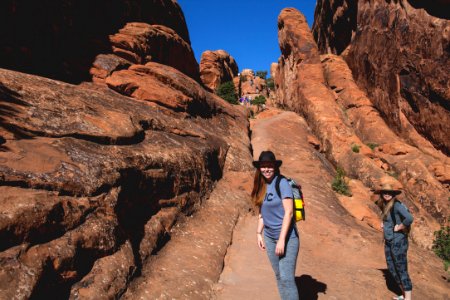 Backpack, Smiling, Hat