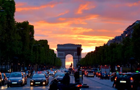 Sunset france monument