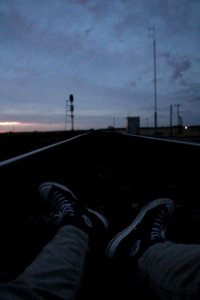Sunset, Railroad, Shoes