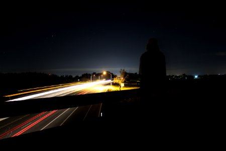 Night, Freeway, Long exposures photo