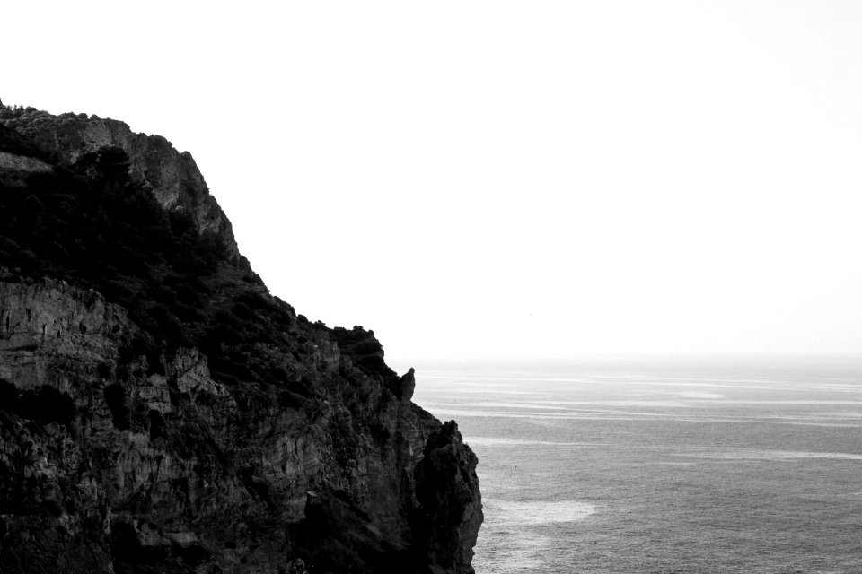 Cliff, Water, Ocean