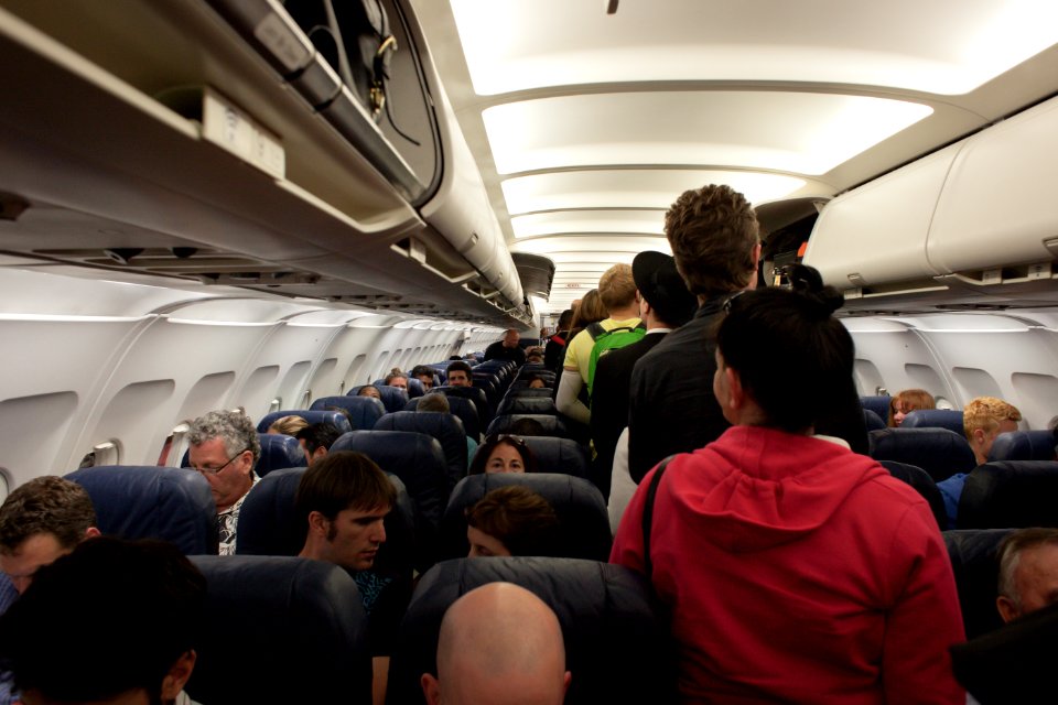 group of people in airliner