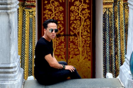 Bangkok, Thail, Male blogger photo
