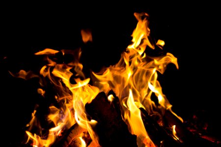 burning charcoal