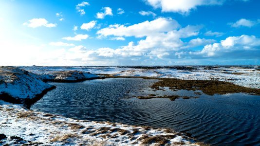 Grindavik, Icel, Blue sky