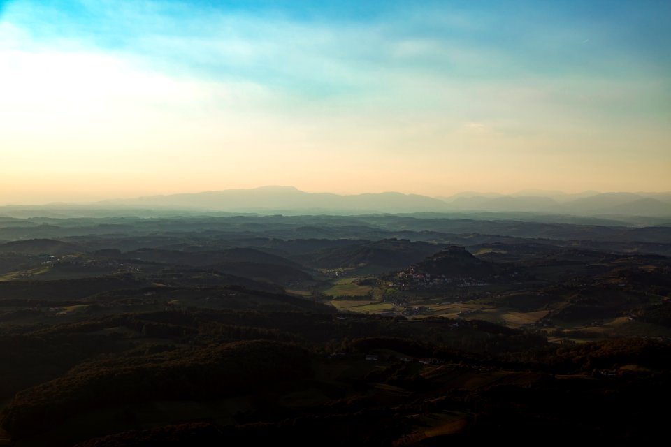 aerial view of mountains