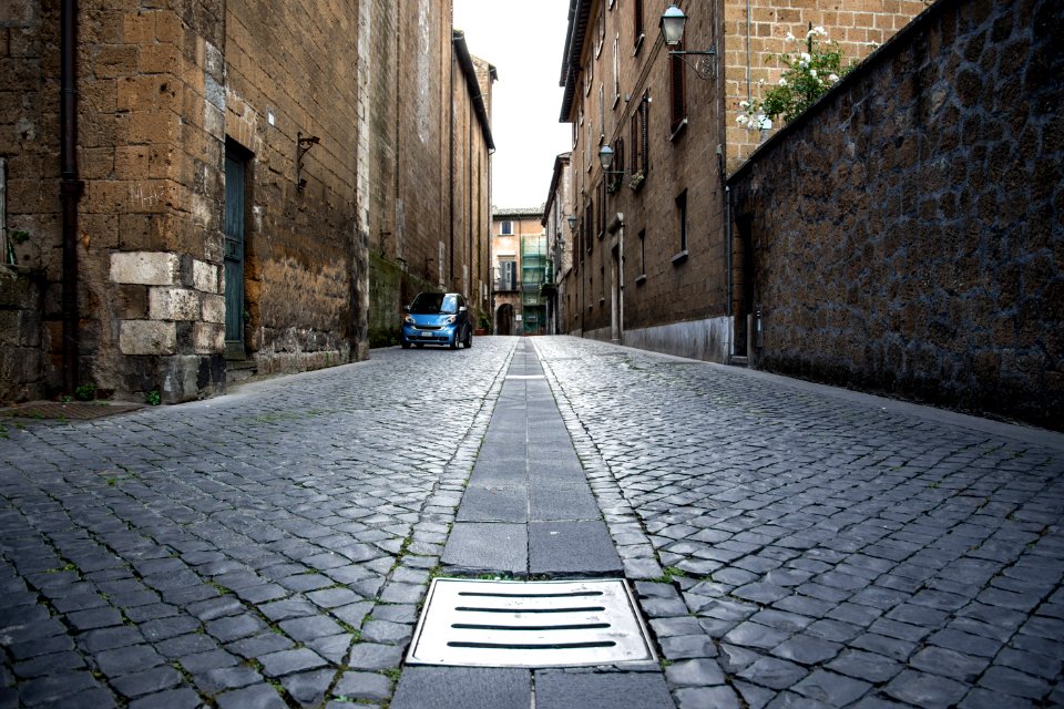 City, Road, House