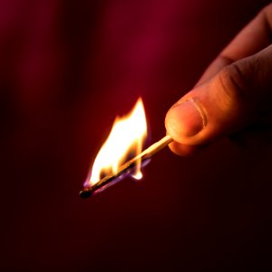 Flame, Match, Fire photo