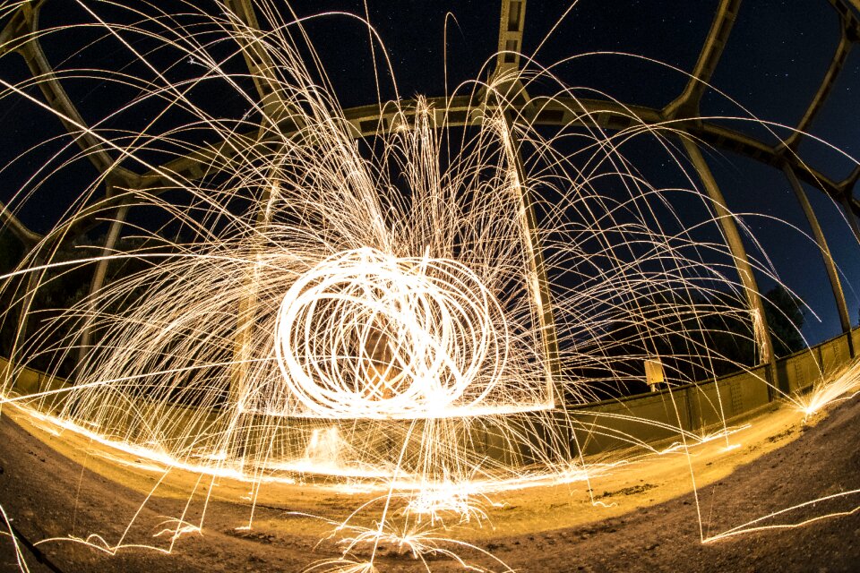 Night photo reflection photograph