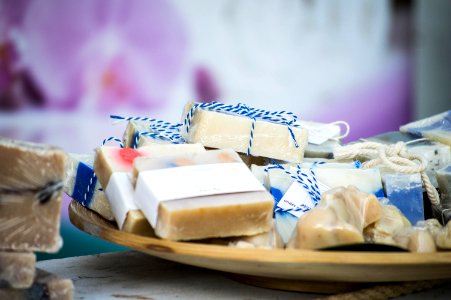 selective focus photography of soap party favors photo