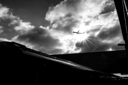 Gatwick airport, United kingdom, White photo