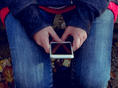 Woman, White, Smartphone