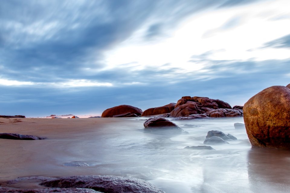rock formations in body of water