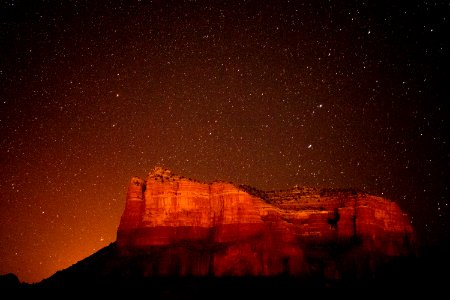 landscape photo of brown mountain