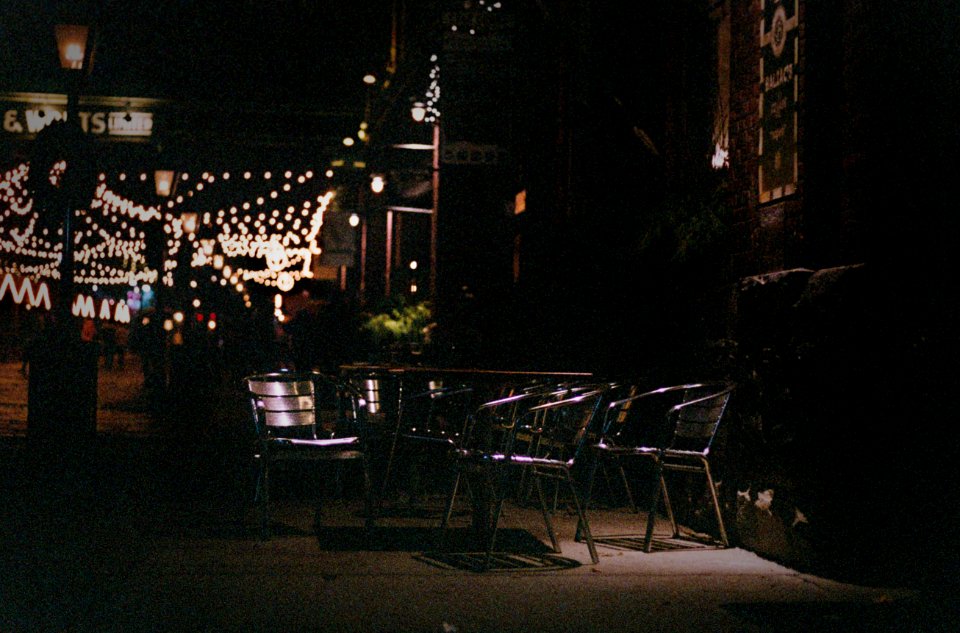 Christmas, Cafe, Night