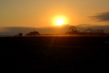 Santa monica, Summer, Sunset