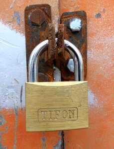 Door lock padlock photo