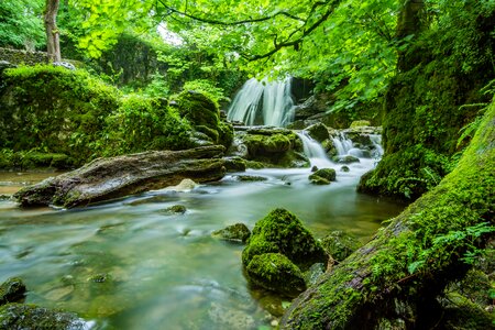 Waterfall river long exposure