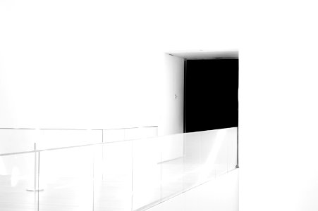 white wall paint with opened door photo