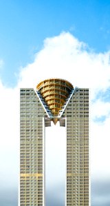 photograph of gold and gray high rise guilding