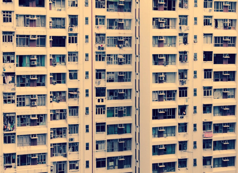 Hong kong, Buildings, Windows