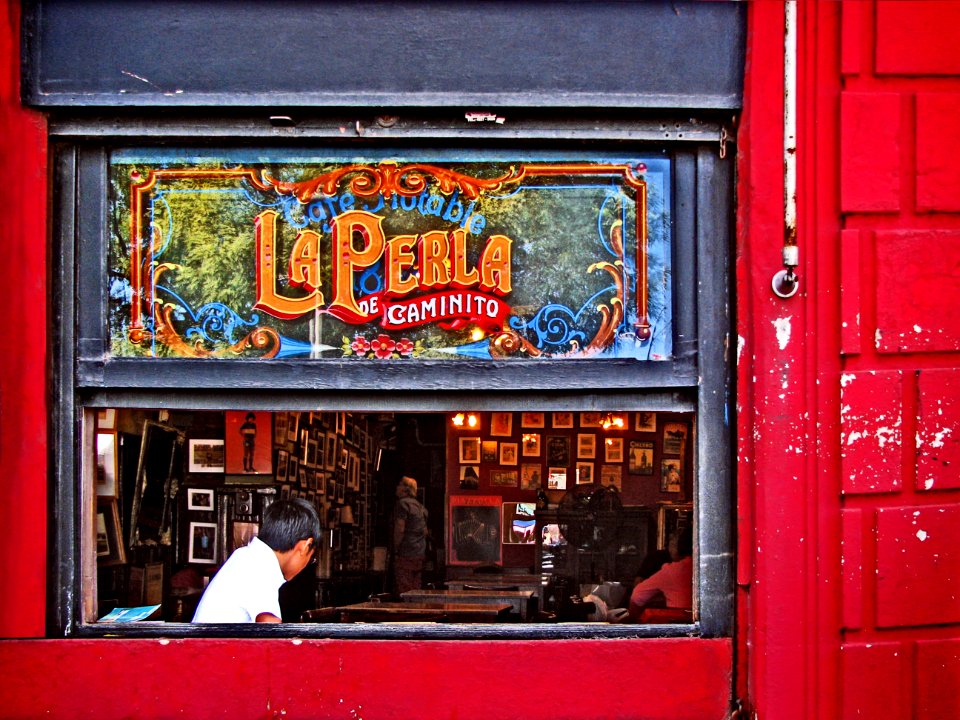 people inside La Perla shop