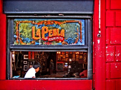 people inside La Perla shop
